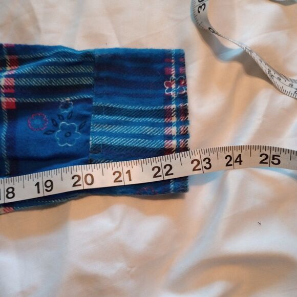 Vintage American Sweetheart Lightweight Floral Plaid Button Down Shirt. M L/S - Picture 7 of 7